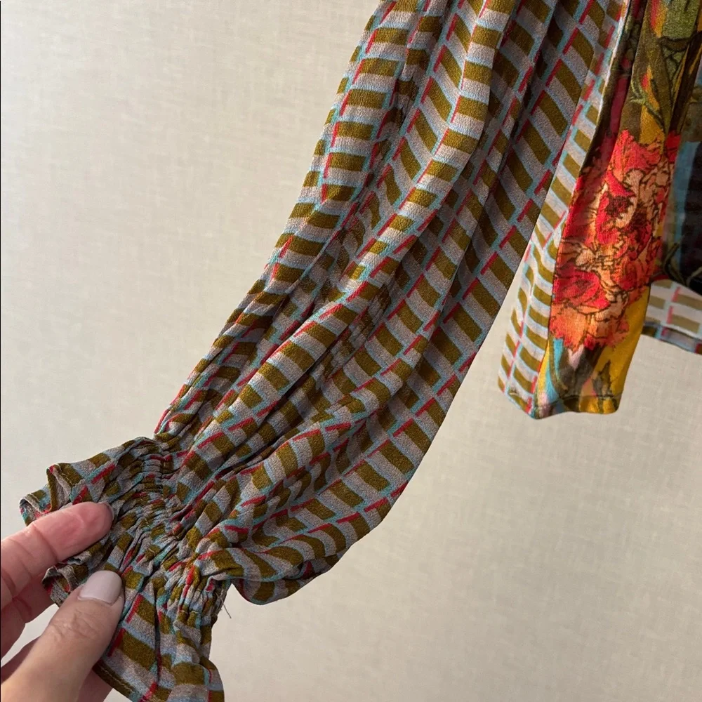 Conditions Apply for Anthropologie size M mixed print blouse - Picture 5 of 8